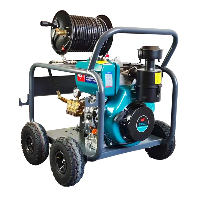 LC 170bar 30lpm 13kw diesel powered water jet high pressure drainage pipe cleaning equipment for sewer cleaning