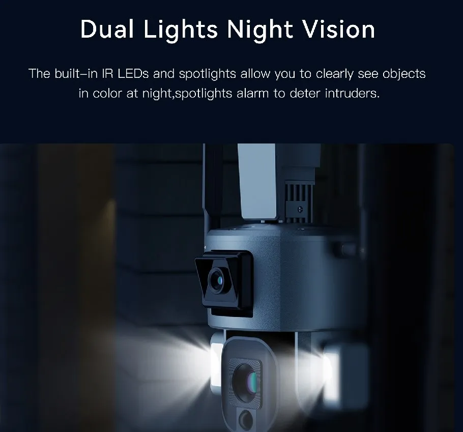 Solar Powered Security Camera/ Dual lights night Vision