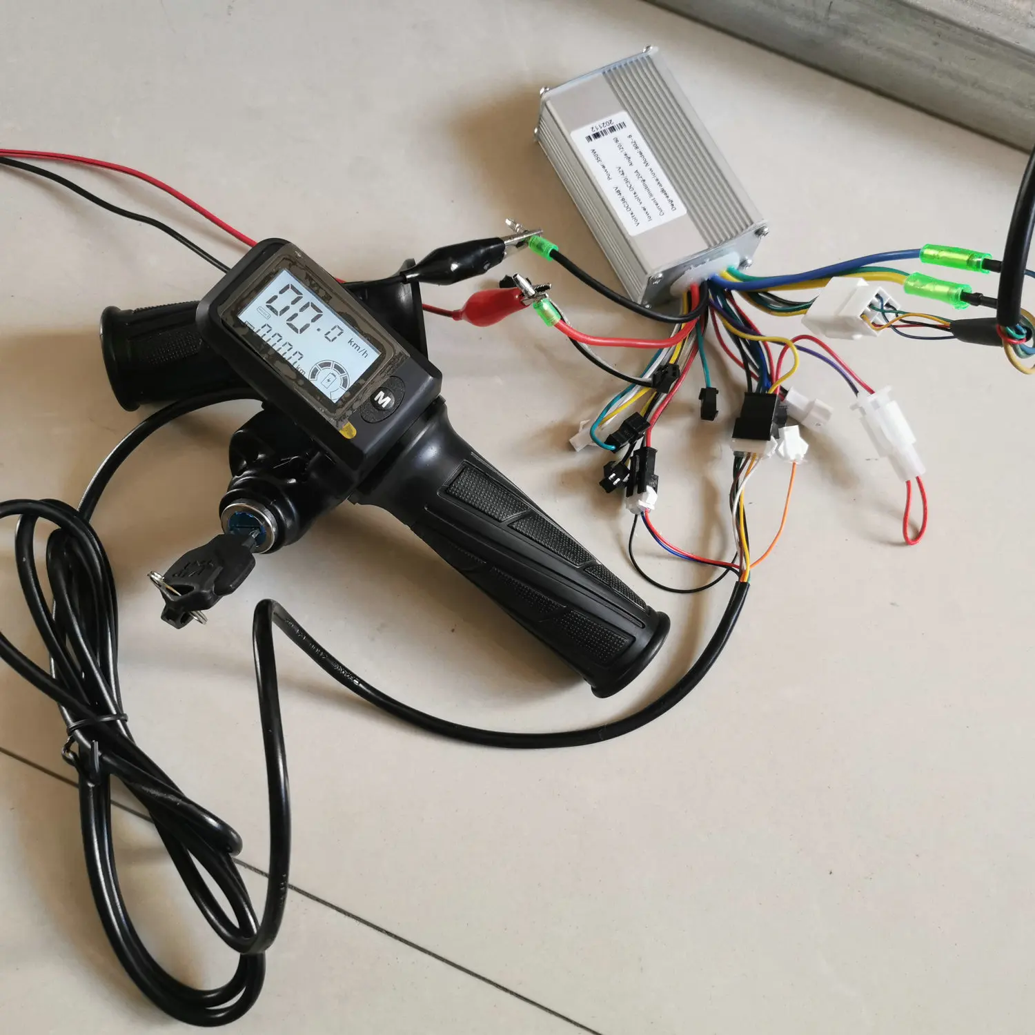 Sunicon 36V, 48V, 60V Opties Eletric Scooter Controller Lcd Display Bedieningspaneel met Schakelaar Accessoire voor Ebike Scooter (36V 250/350W
