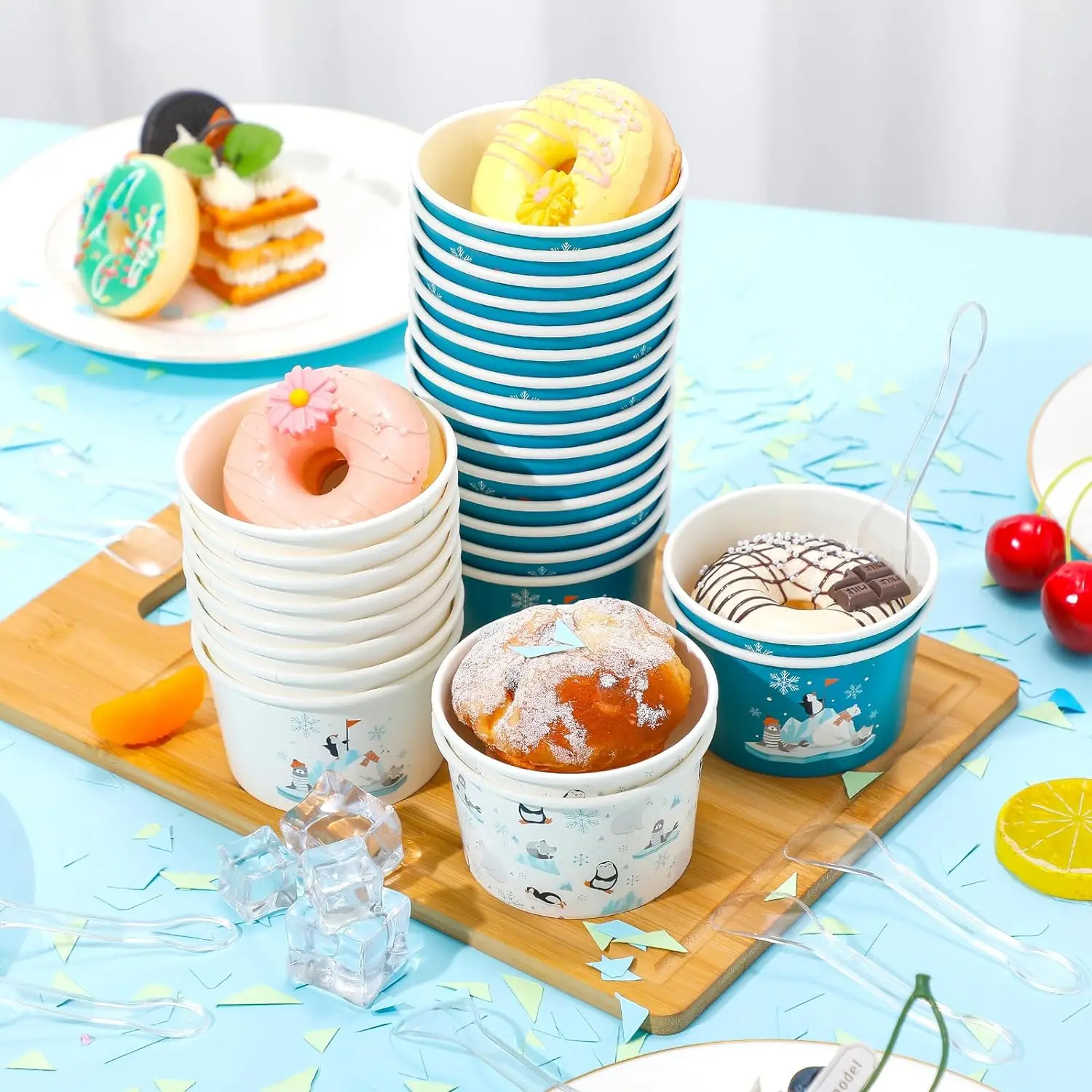 High Quality Ice Cream Cups Wholesale Customized Paper Cup Frozen Ice Cream Cup Food & Beverage Packaging,ice Cream Packaging