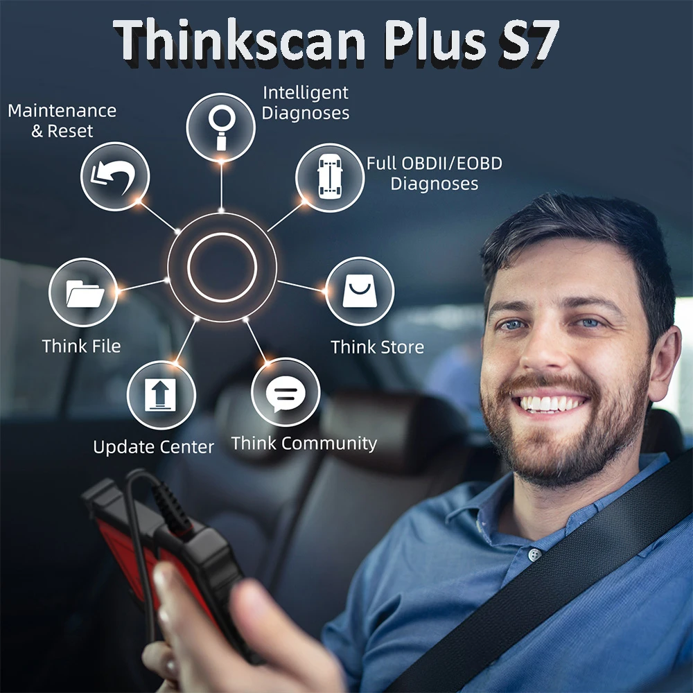 Wholesale THINKCAR ThinkScan Plus S7 OBD2 автомобильный диагностический  инструмент для авто ABS SAS Oil DPF EPB Reset 7 систем Автомобильный сканер  From m.alibaba.com