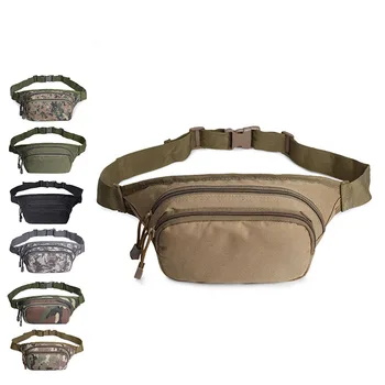 Factory Wholesale Running Men'S And Women'S Sports Waist Bags Bicycle Bags Outdoor Tactical Zipper Waist Bags