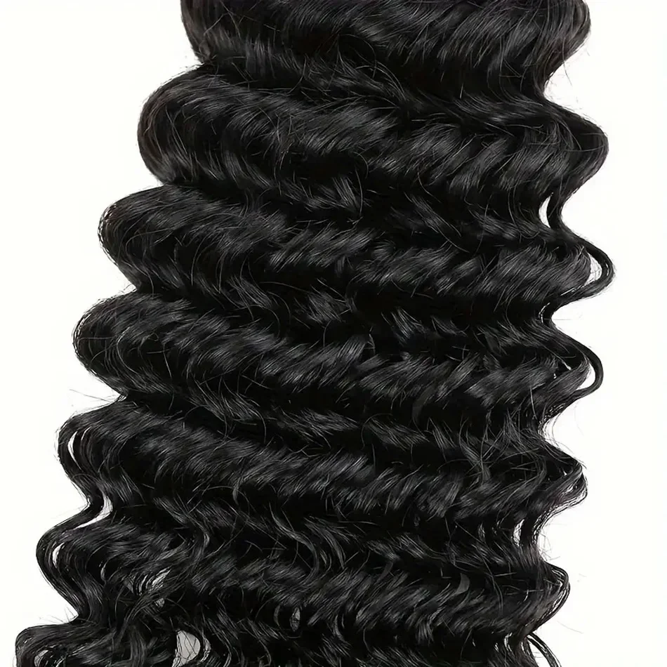 Brasiliano Remy Capelli Umani Ondulati Profondi Bundles 1/3pz Colore Nero Naturale Donne_voghion.com