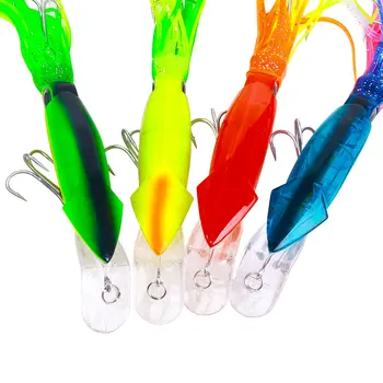14CM-40G Saltwater Fishing Lure Hard Plastic Octopus Skirt Trolling Lure with Long Skirt Jigs – Metal Jig – view 5