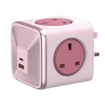 EU/AU/US/UK-33W New Design Powercube Original with 4 Outlets 2 USB Ports(1 USB-A/1 USB-C) and Plug Socket Fast Charger Gan