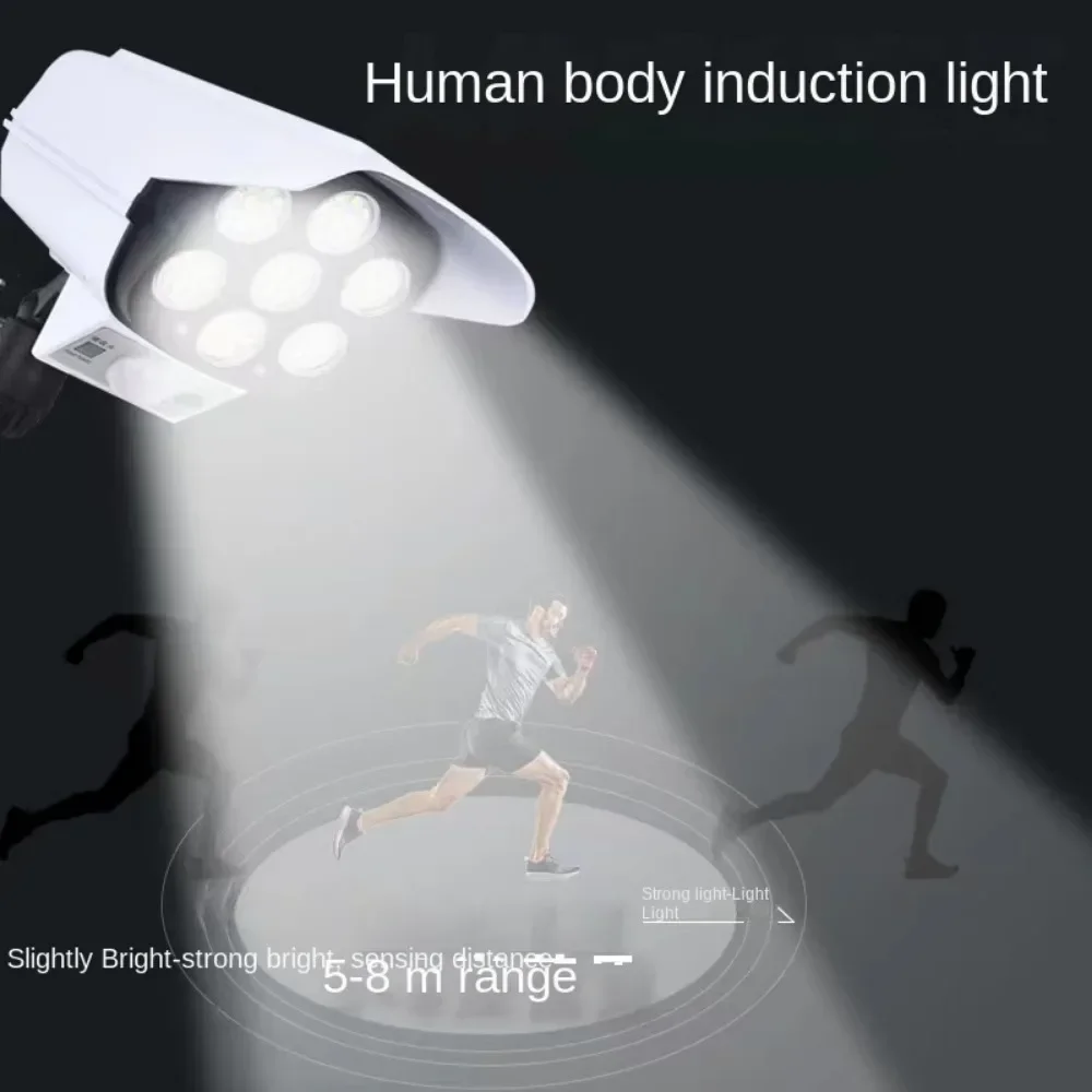 Remote Control Solar Sensor Light Simulation Surveillance Camera LED  Light Outdoor Wall Lights for Garden Street