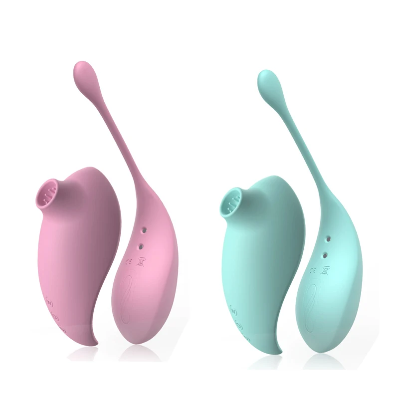 2 In 1 Oral Sex Clitoris Pussy Stimulator Sucking Dildo Vibrator Vaginal Kegel Balls Sex Toys For Women