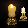 Beige candle+gold stand