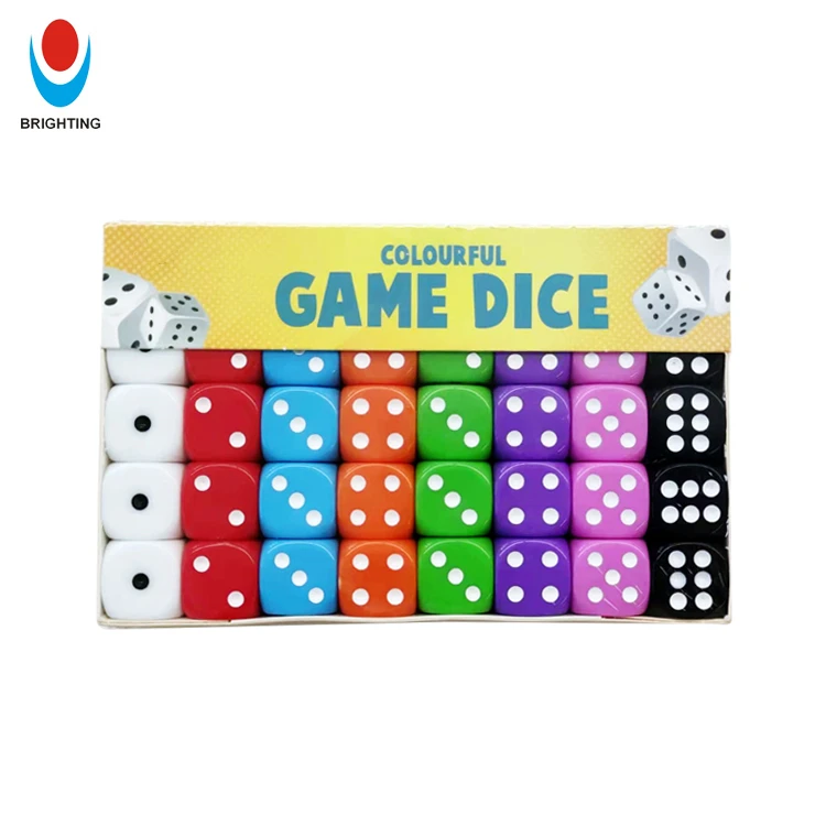 12mm 14mm 16mm Round Corner Transparent Acrylic Board Game Dice In