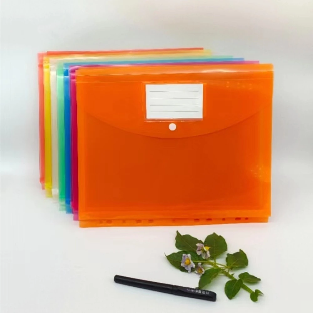 プラスチック封筒フォルダー11穴透明ファイルバッグA4サイズ
