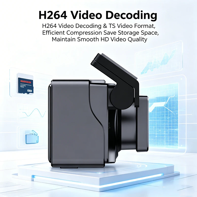 VIEVGUARB VS109 Dash Cam Parking Monitor Loop Recording Night Vision G-Sensor App Control GPS Dual Lens WiFi Battery