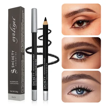 Wholesale Waterproof Wooden Eyeliner Long-Lasting Makeup-Free Eyebrow Makeup Pencil