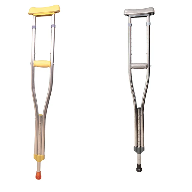 Aluminum Alloy Crutches Walking Crutch Adjustable Underarm Axillary Crutches