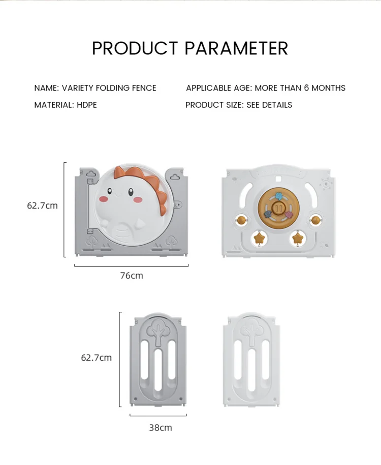 Kindergarten Home Children Play Fence Plastic Indoor Playpens Square Baby Furniture Playpens