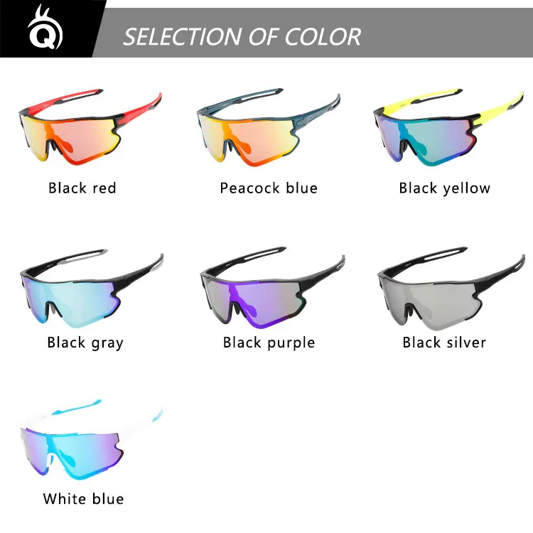 Custom Logo Uv400 Polarized Tr90 Cricket Bike Baseball Cycling Glasses