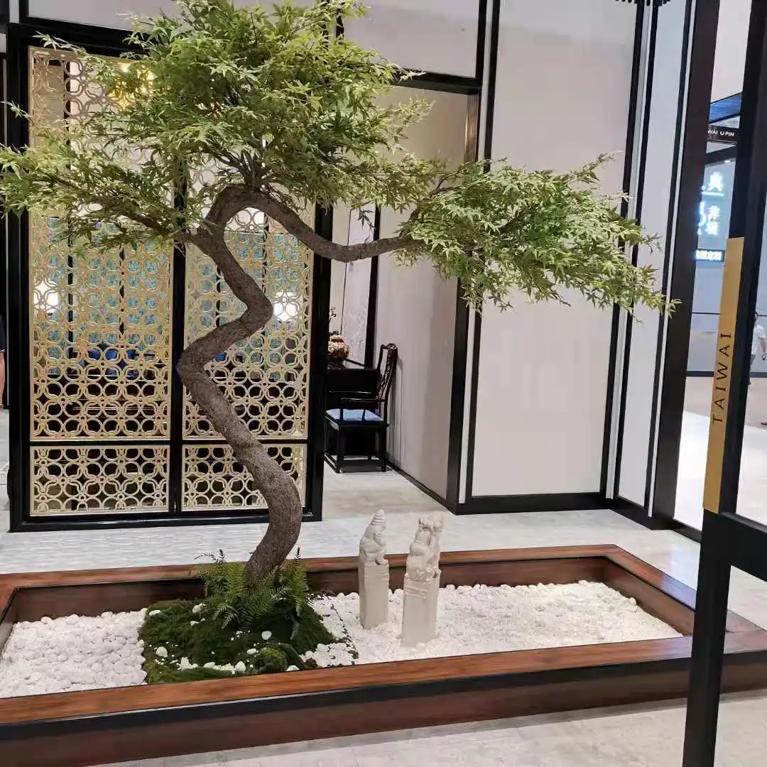 Look Nature Custom Fake Green Maple Tree Large Artificial Trees for Outdoor and Indoor Restaurant Home Decoration