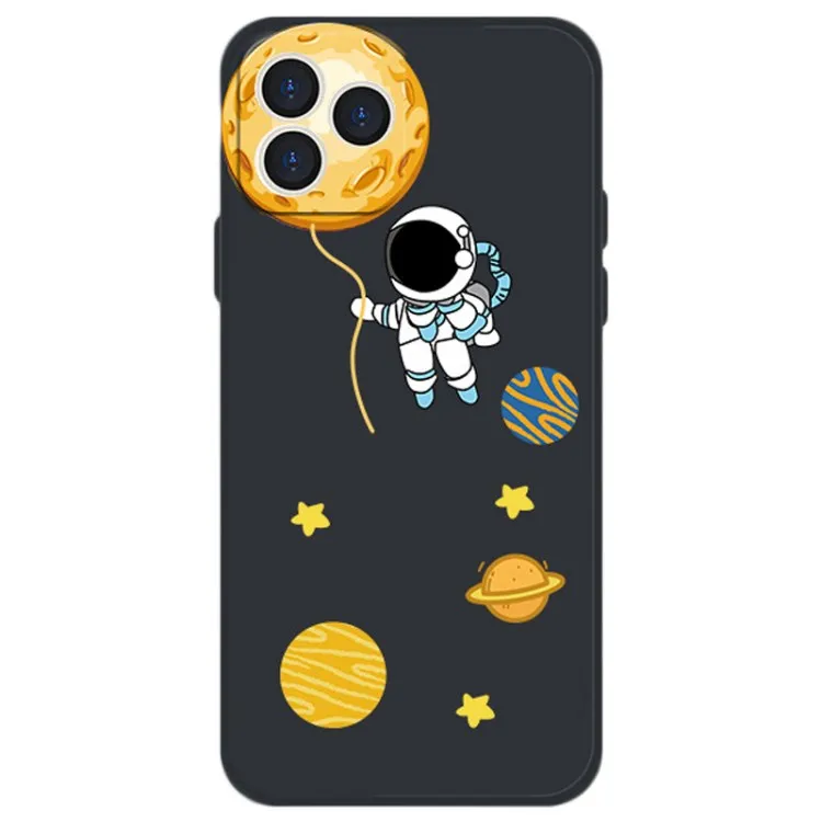 Cute Cartoon Astronaut Planet Pattern Lens Design Mobile Case For Iphone 12 13 14 Pro Pro Max 7538