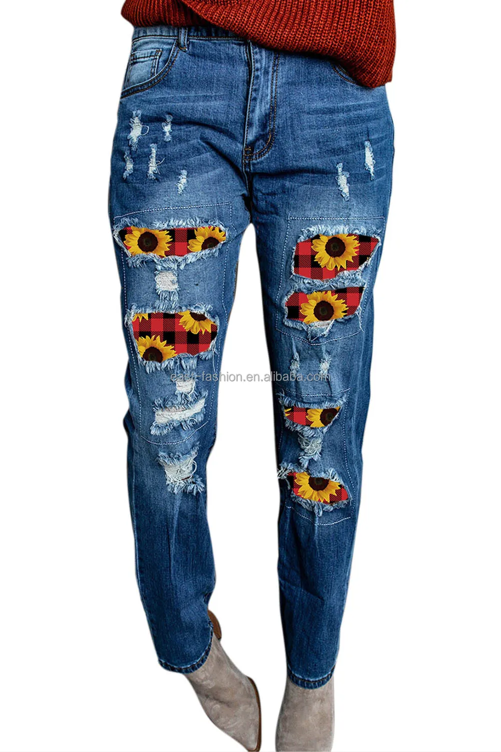 Plus Size Women's Jeans Women Patch Jeans,Denim Jeans For Women Custom
