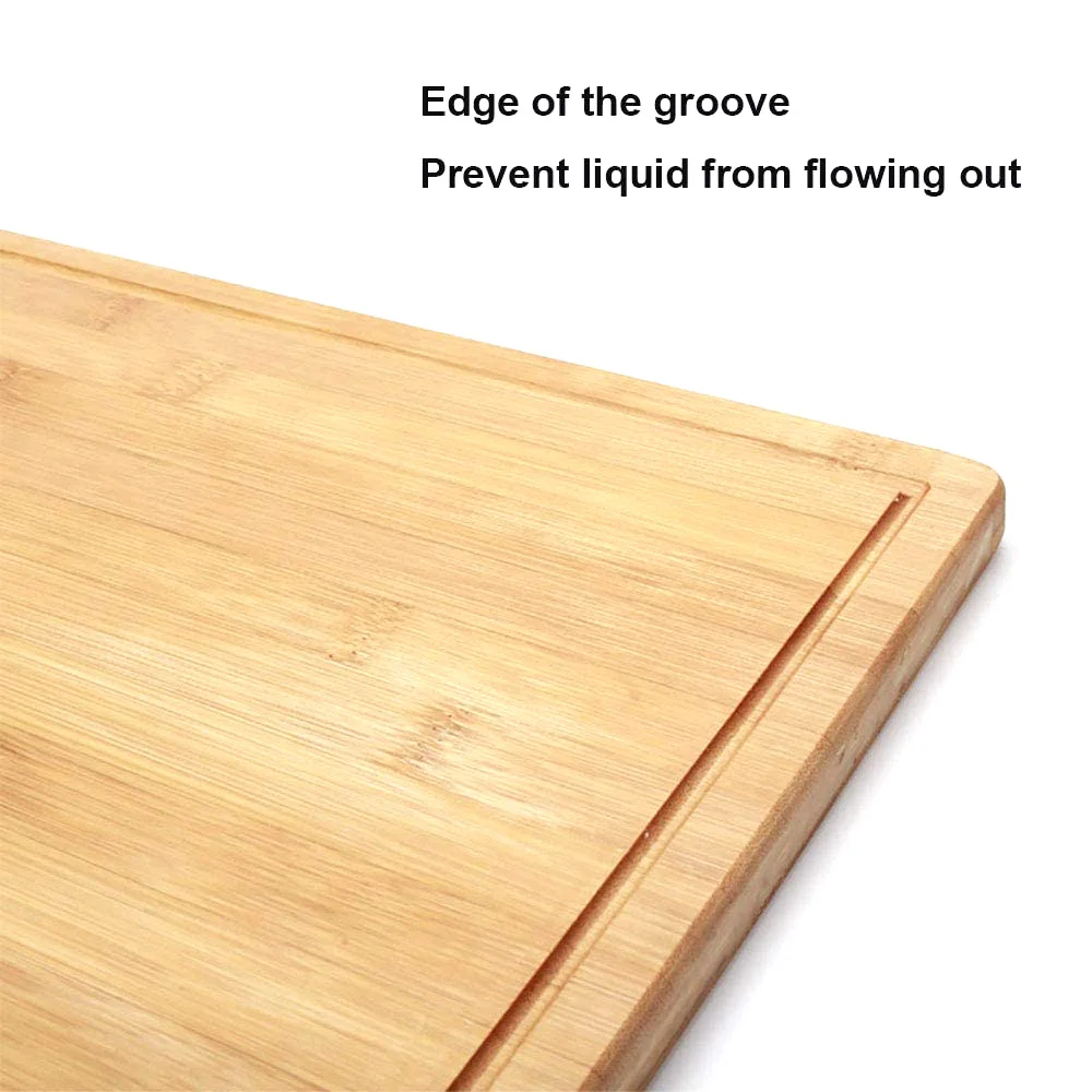 Cutom Экологичная кухня натуральные органические Бамбуковые разделочные доски измельчитель для овощей блоки с желобом и ручкой для сока