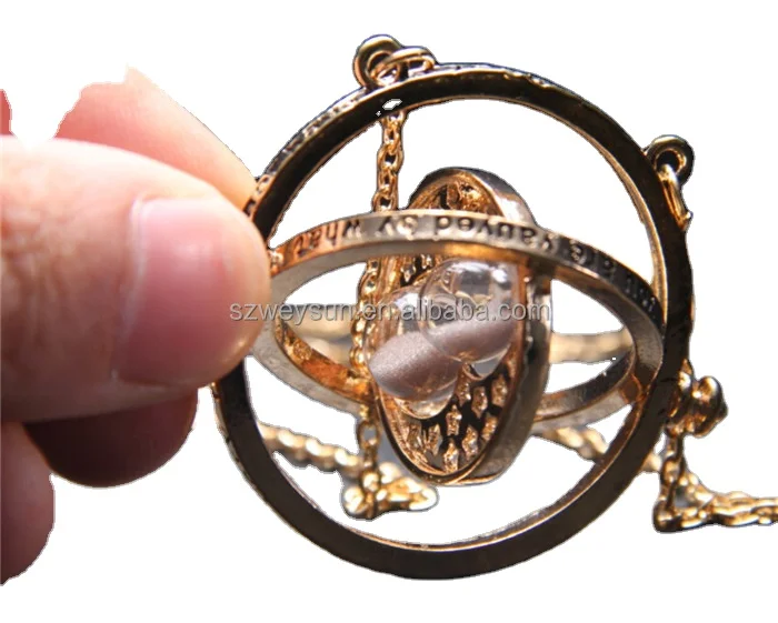 Gold Plated Time Turner Necklace 