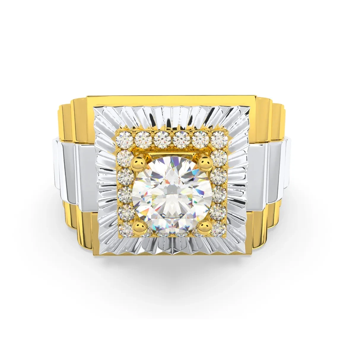 Best Selling Custom Luxury Zircon Moissanite 18k Gold Plated Stainless