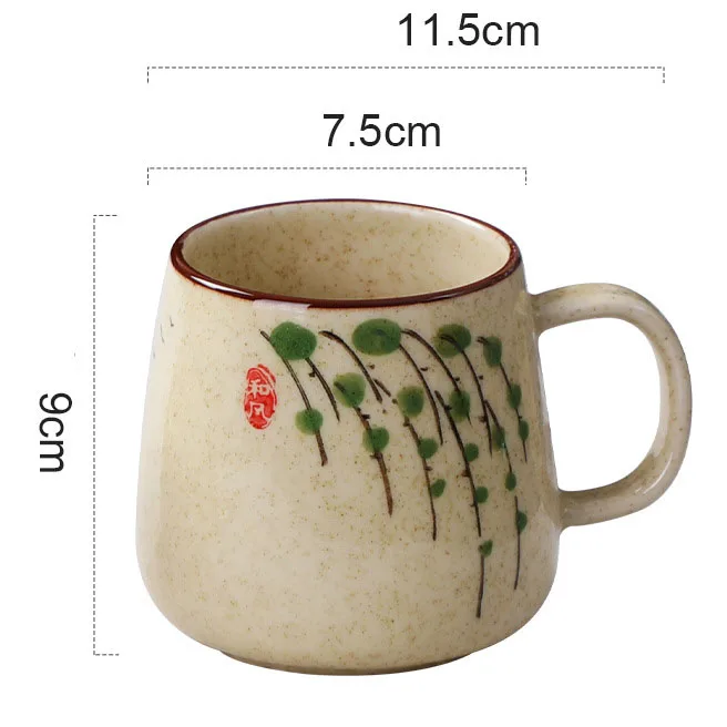 Office Vintage Japanese Bone China Ceramic Mug 350ml Business Gift Large Capacity Wholesale