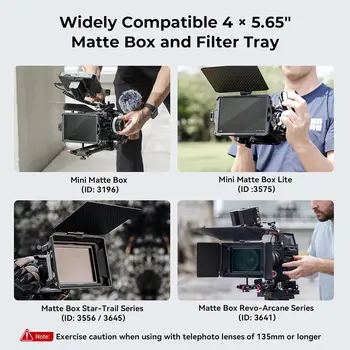 SmallRig 4 X 5.65 Square Black Diffusion 1/4" Filter, Dreamy Cinematic Effect, 4mm Thick Multi Layer Coating, Compatible With 4 detail image