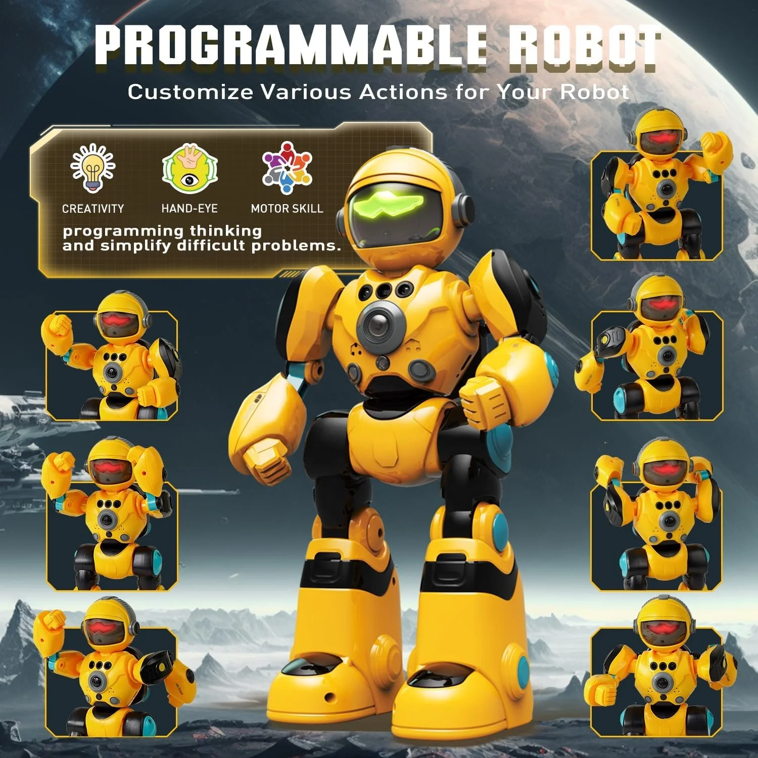 RC Robot Toys for Kids Remote Control Robots for Boys Programmable Music Dance Interactive Dance Robot Toy