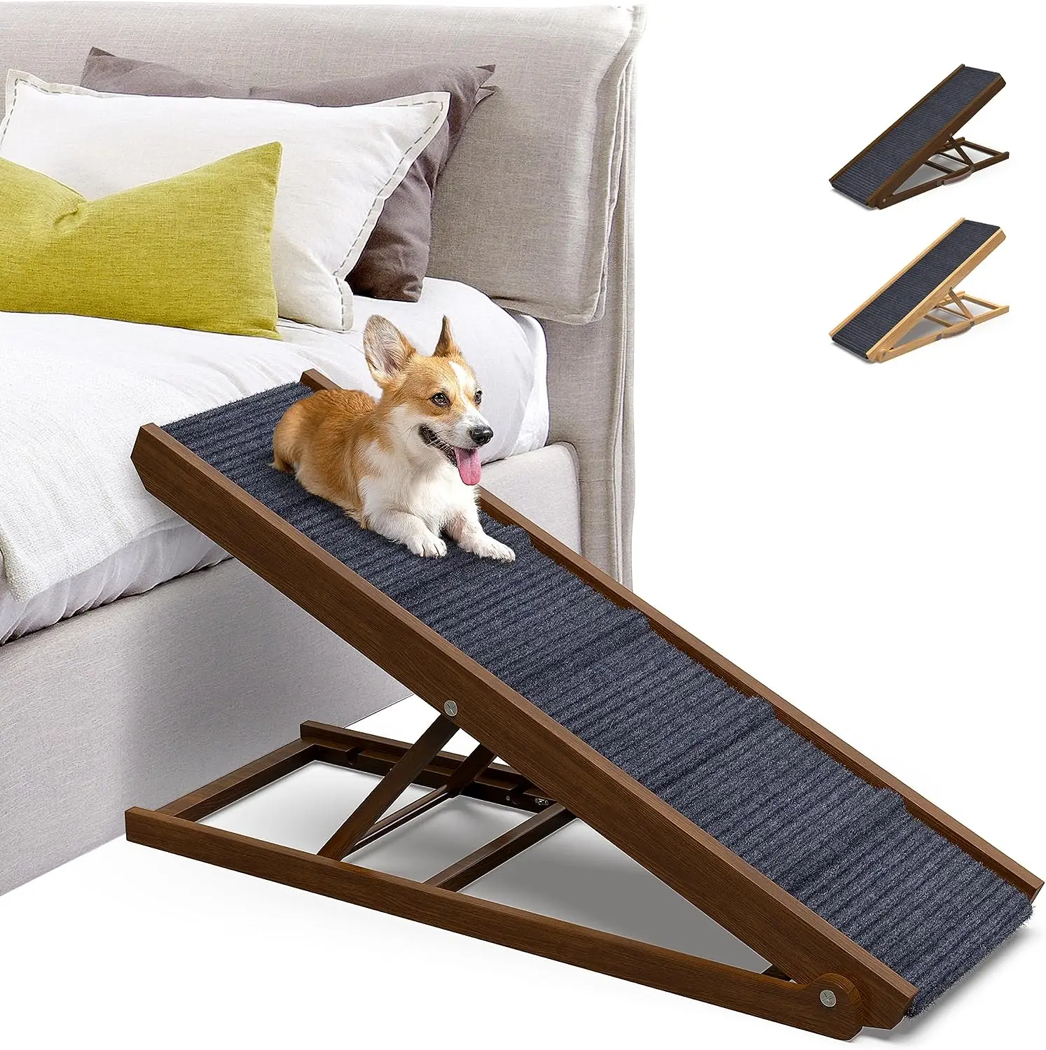 Modern Style Pets Furniture Telescoping Dog Ramp Portable Wooden ...