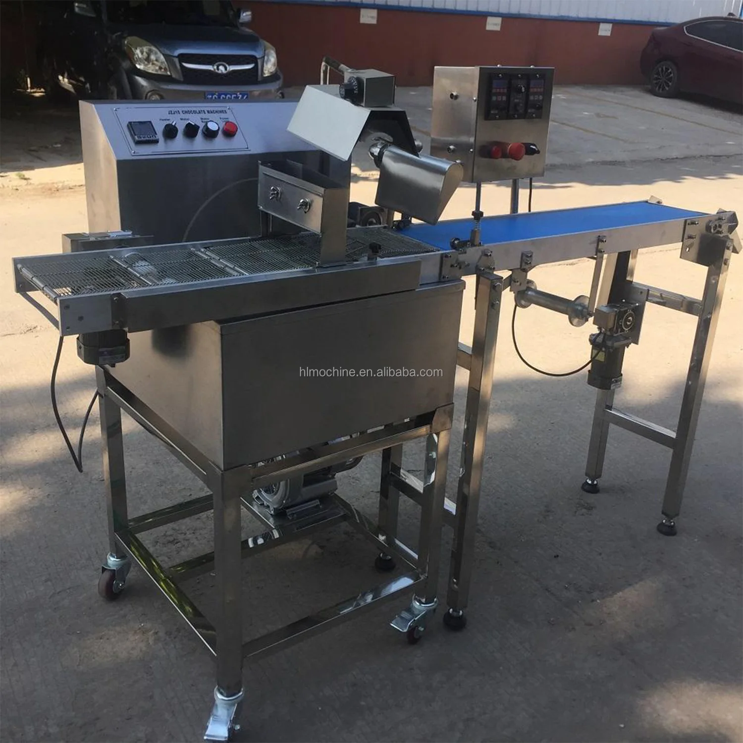 Industrial Chocolate Enrobing Coating Machine - High Productivity
