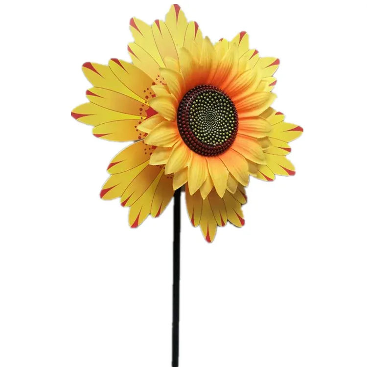 Пластиковая мельница для украшения сада, Красивый Подсолнух