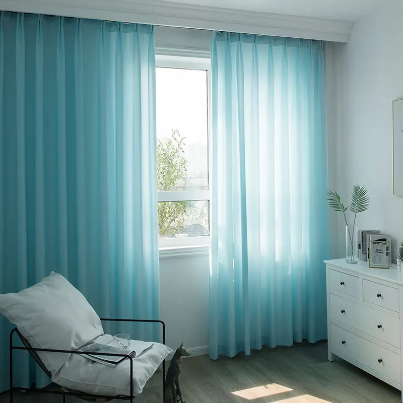Lospring Factory New Style Voile Curtain Fabric Ready Stock Sheer