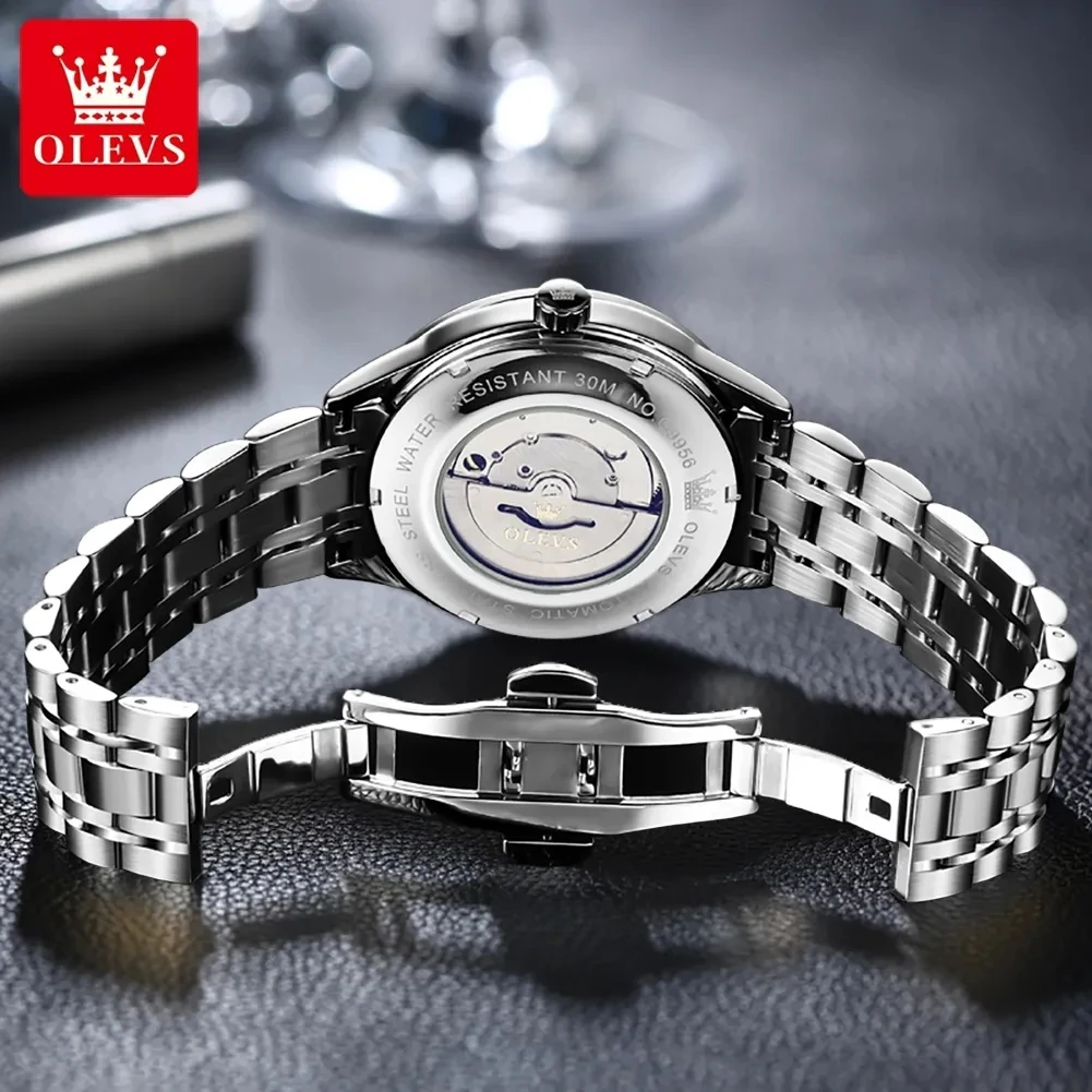 OLEVS orologio automatico da uomo orologio subacqueo di lusso impermeabile luminoso da lavoro orologio meccanico in acciaio inossidabile per uomo reloj hombre  1511
