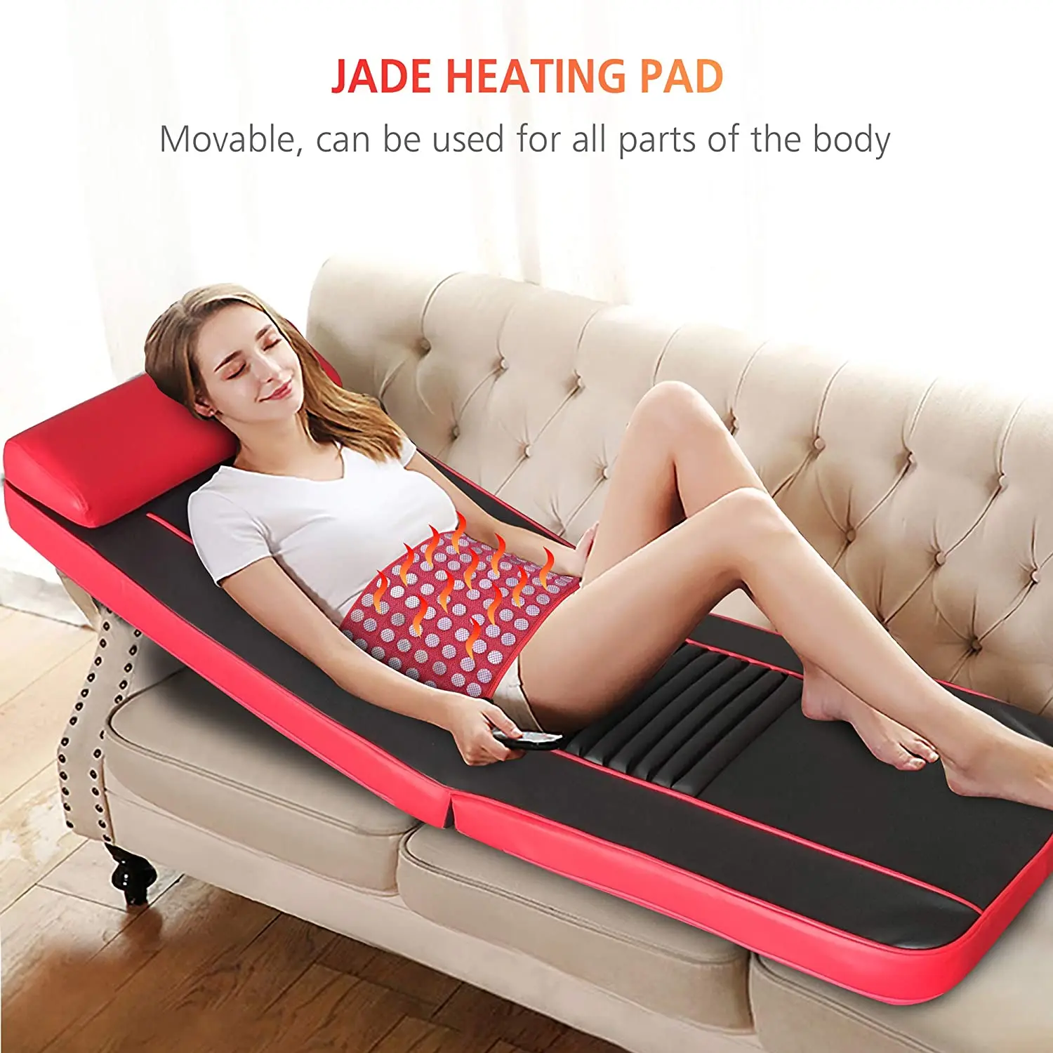 Full Body Shiatsu Massage Mattress With Jade Heating Pad Buy Shiatsu