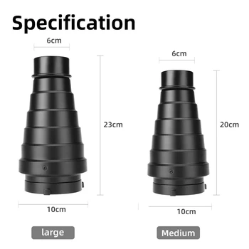 GODOX Bowens Mount Large Snoot Studio Flash Accessories Professional Studio Light Fittings Suitable for DE300 SK400 II product image