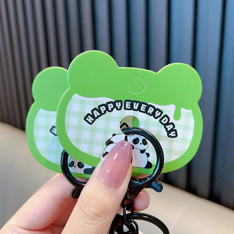 Mb4 Cartoon Cute Panda Party Bell Creative Car Keychain A Pair Of Bag ...