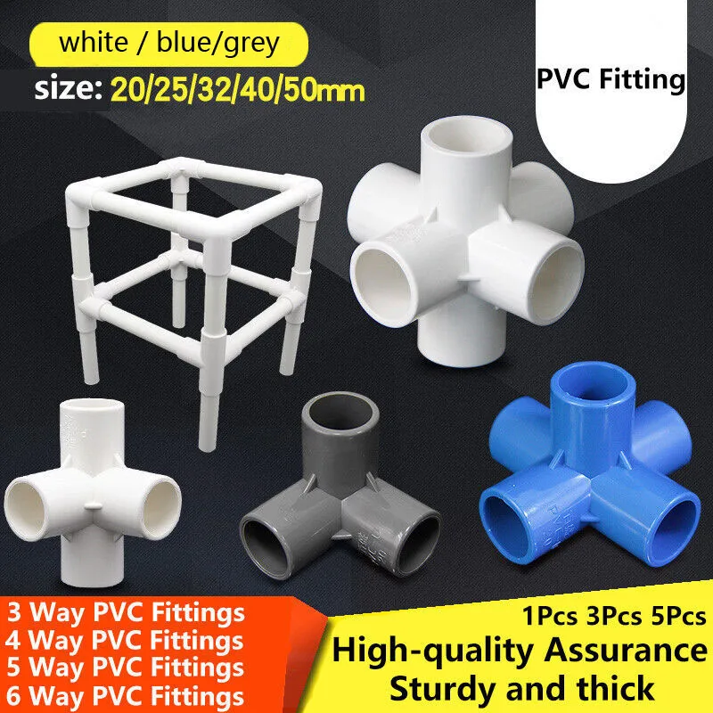 Furniture Grade Plastic Multiple Connector PVC Corner Elbow Tee Frame Structural Pipe Fittings American Pipe ASTM D1785 SCH40