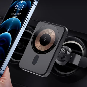Alternative view of Factory Supply Transparent Magnetic Mag Safing  Air Vent Holder Wireless Car Charger for iPhone 12 13 14 15
