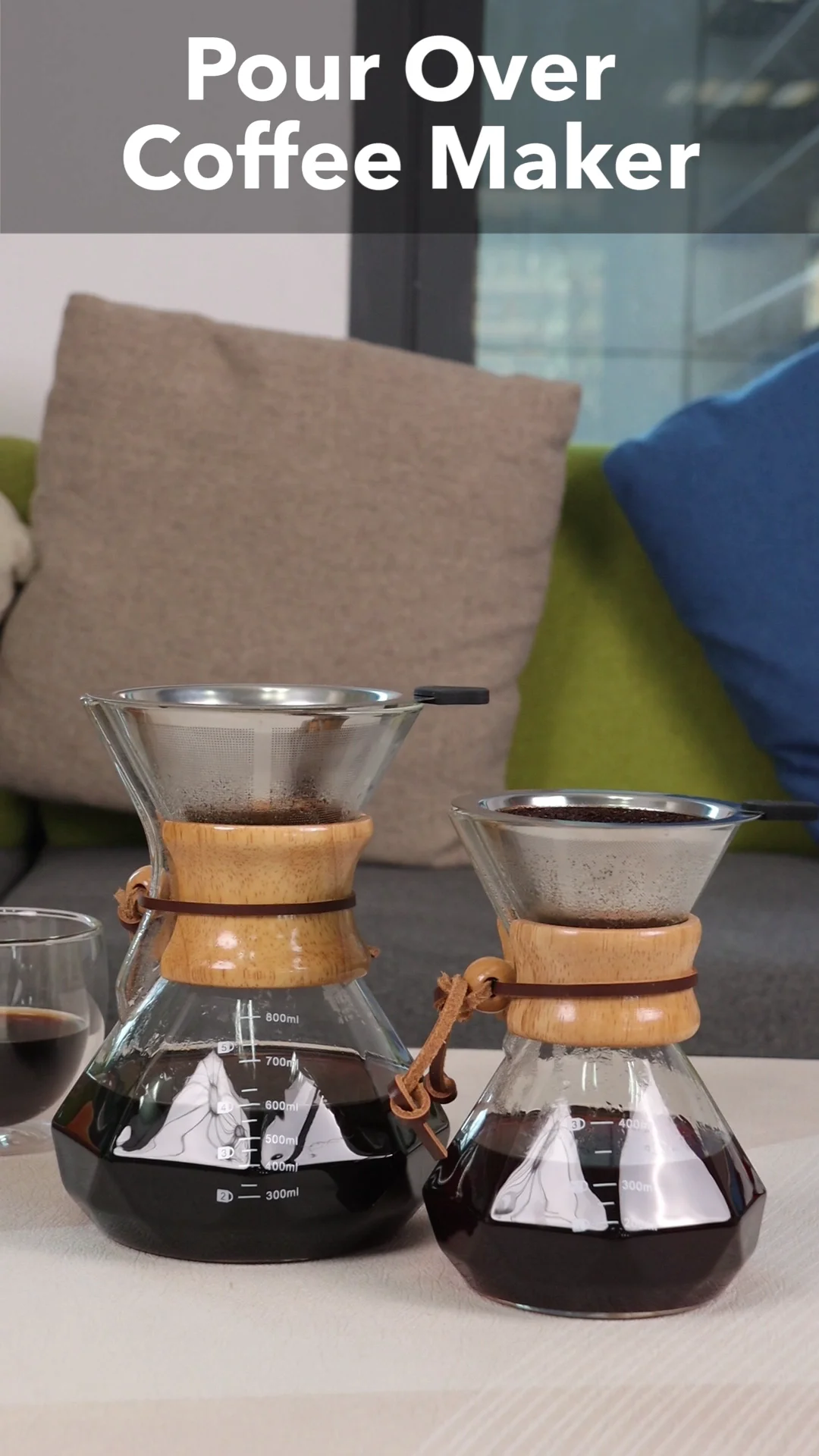 Reusable 600ml Bpa Free Hot Manual Brewing Clear Dripping Coffee Maker