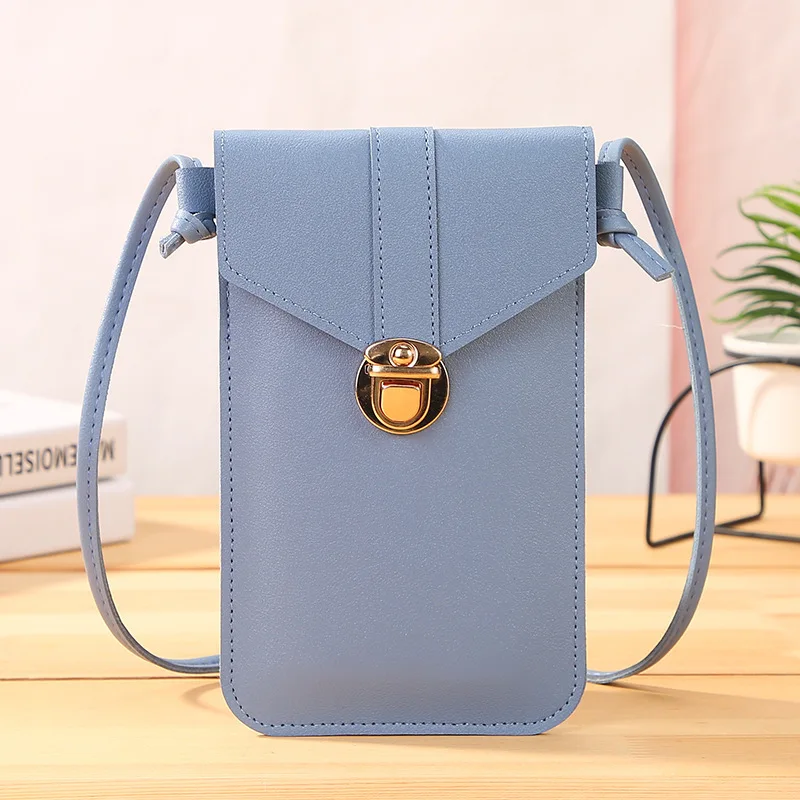 Women's Bag Thin Trendy Lock Buckle Crossbody Phone Bag Touch