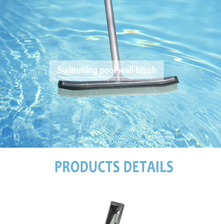18inch Aluminumback Swimming Pool Wall Brush With Durable Nylon