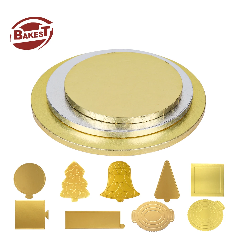 Cake Drum Boards Paper Round Cake for Base Packaging Silver Greaseproof Iridescent Round Cardboard Cake Board Download Drums26cm