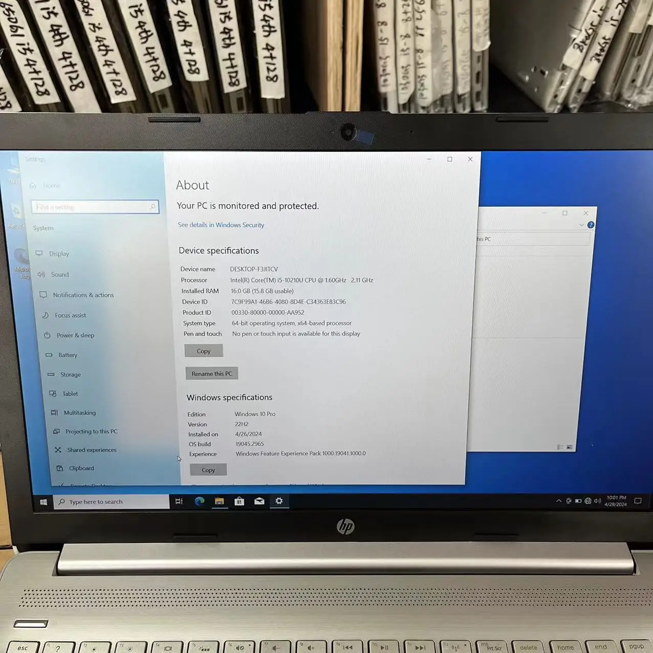 HP 250 G7 Laptop - 99% Original for Business & Education