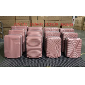 12PCS  SKD SEMI-FINISHED ABS HOT SALE LUGGAGE SET BUSINESS URBAN LUGGAGE SUITCASE