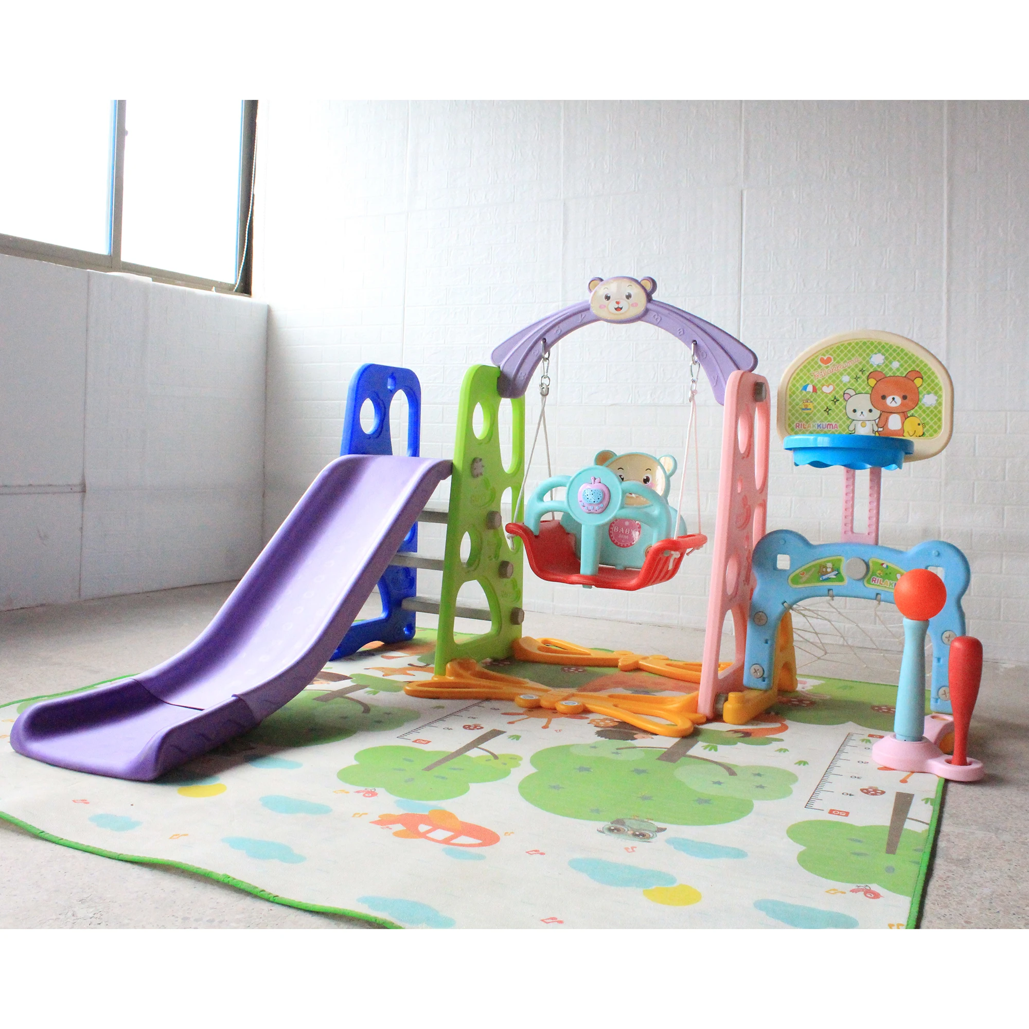 indoor slide swing set