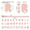 Pink-M(30 letters+1 collar)