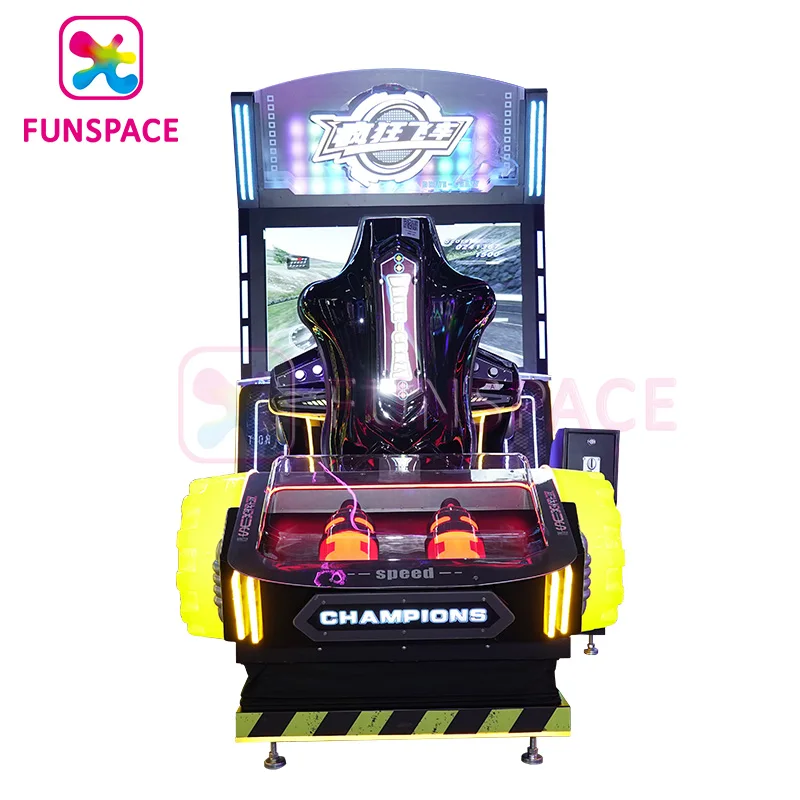 Funspace Coin Operated 3D Video Game Arcade Car Racing Wheel Simulator Game Machine Racing Arcade Machine