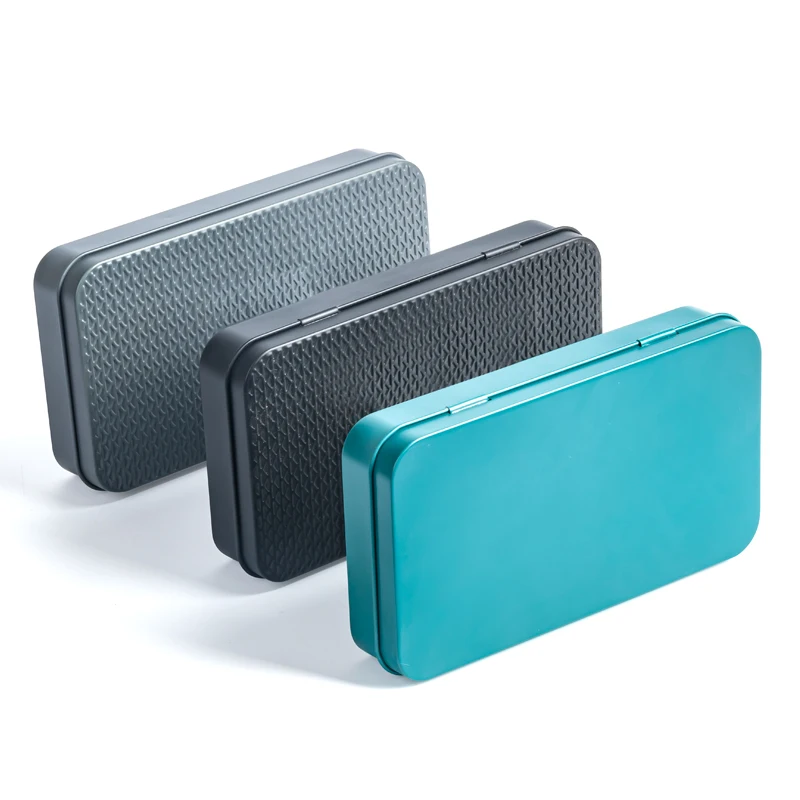 Custom Printed Rectangular Hinged Tin Box Cigarette/Candy/Mint Packaging Metal Tins With Lids Food Grade Rectangular Tins