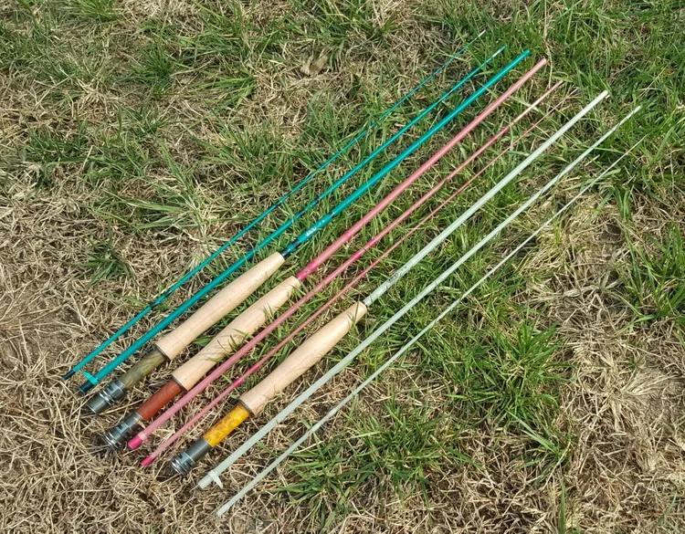 7' 3 Fiber Glass Nymphing Fly Rod For Stream River Panfish/trout Fishing Fpr Moderate Slow