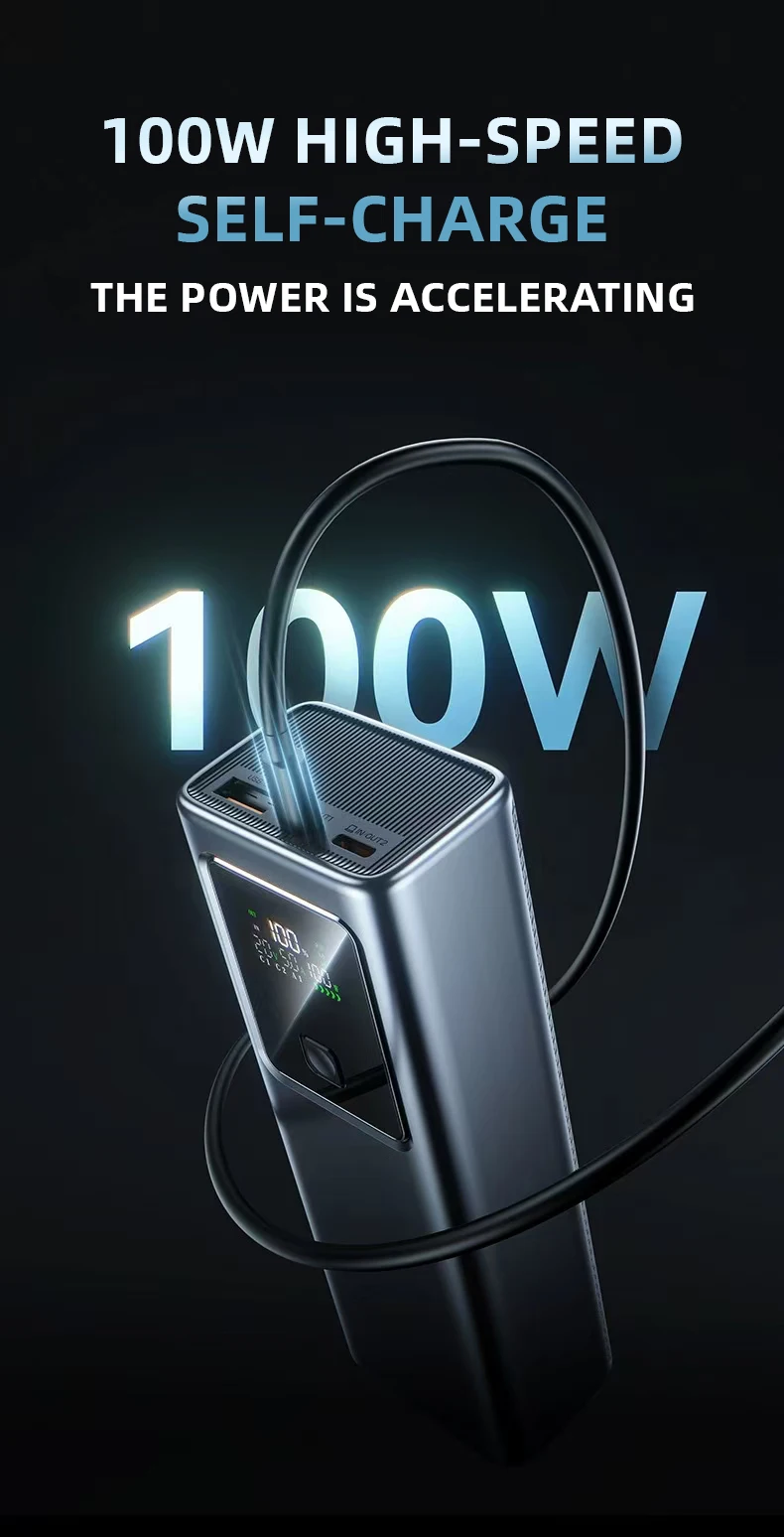 Chargeur Portable 100w PD banque d'alimentation pour ordinateur portable pour Macbook deux USB-C sortie 20000mah charge rapide Powerbank pour ordinateur portable